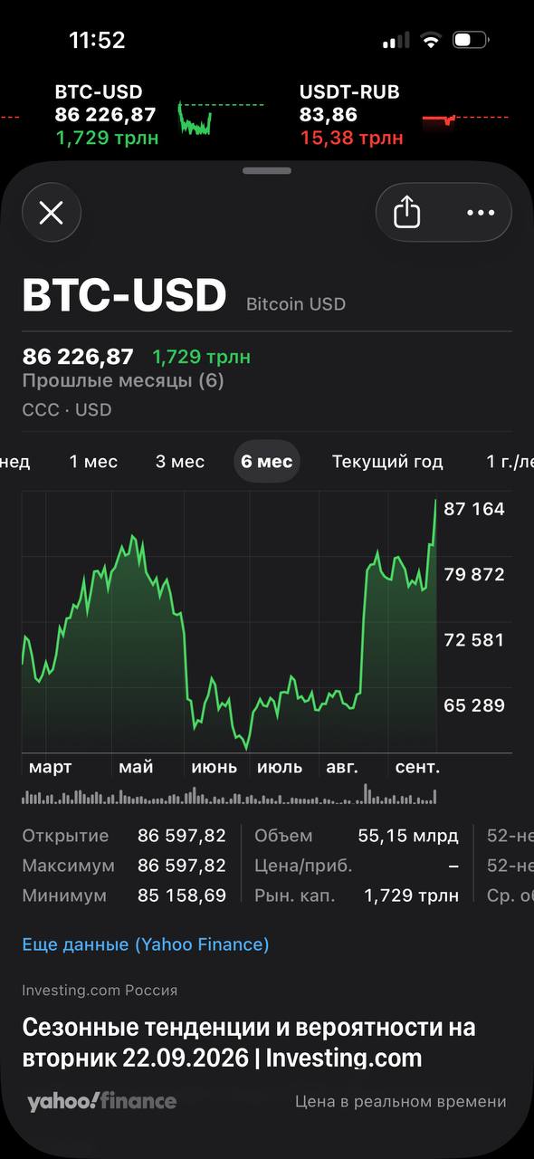 Трейдер анализирует график биткоина после покупки на просадке